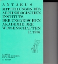Első borító: Anteus. Mitteilungen des Archaologischen Instituts der Ungarischen Akademie der Wissenschaften