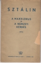 Első borító: A marxizmus és a nemzeti kérdés /1913/